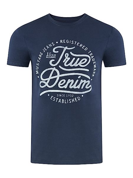 MUSTANG T-Shirt Herren Printshirt Regular Fit günstig online kaufen