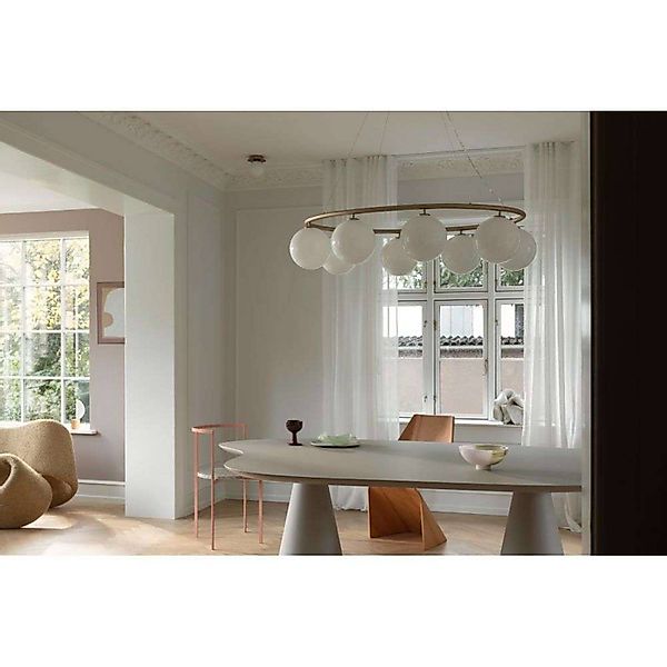 Nuura Wandleuchte Liila 1, Ø 14 cm, IP44, gold/opal günstig online kaufen
