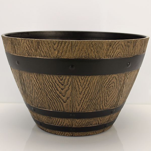 Online-Fuchs Blumentopf Blumenkübel im Eichenfass Design, günstig online kaufen