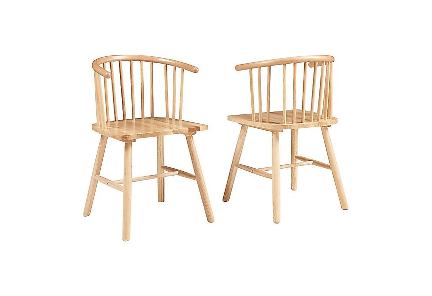 en.casa Esszimmerstuhl, »Stami« 79 x 53 x 48 cm Holz Natur günstig online kaufen