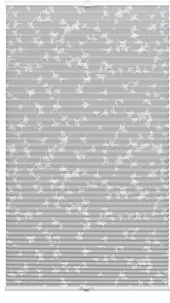 GARDINIA Plissee "Dekor Ginkgo Oesyter Mushroom" blickdicht ohne Bohren ver günstig online kaufen