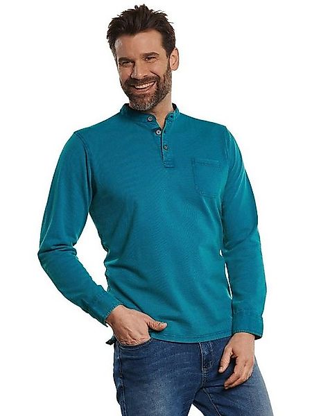 Engbers Langarmshirt Henley-Shirt mit feiner Struktur günstig online kaufen