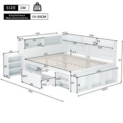 Ulife Kinderbett Jugendbett, multifunktionales Holzbett mit günstig online kaufen