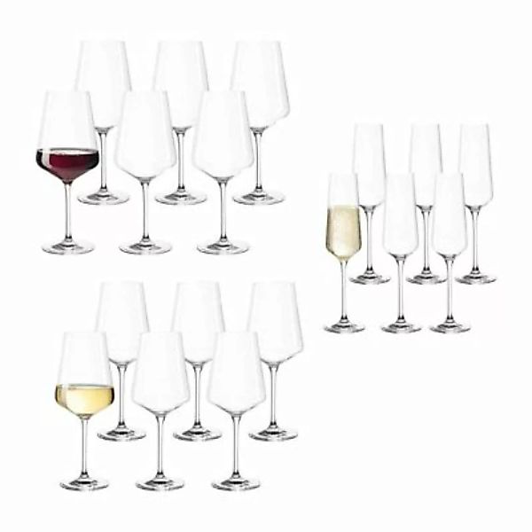 LEONARDO PUCCINI Set Rotwein Weißwein Sekt 18 tlg. Trinkgläser transparent günstig online kaufen