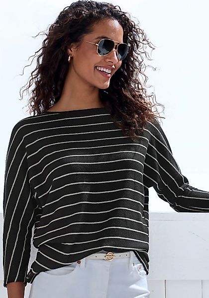 Vivance 3/4-Arm-Shirt "mit modischer Streifenstruktur", aus pflegeleichter günstig online kaufen