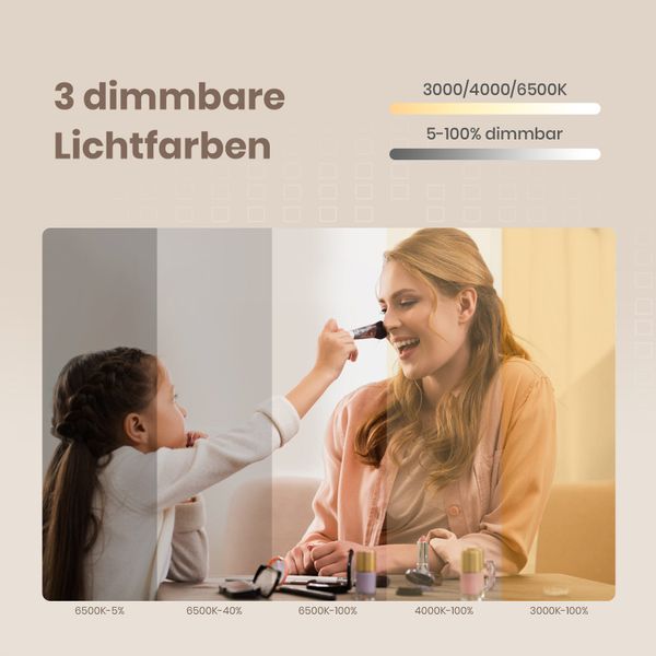 EMKE Badspiegel mit Beleuchtung LED Wandspiegel günstig online kaufen