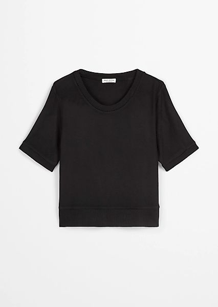 Marc OPolo Kurzarmshirt gerippte Abschlüsse, Rundhals, Halbarm, weich, Moda günstig online kaufen