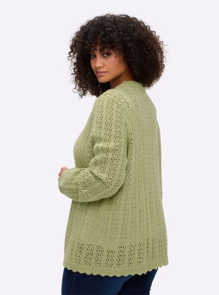 Sheego Strickjacke Ajourstrickjacke günstig online kaufen
