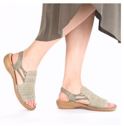 Rieker Sandale Sommerschuh, Sandalette, Schlupfschuh mit seitlichen Gummizü günstig online kaufen