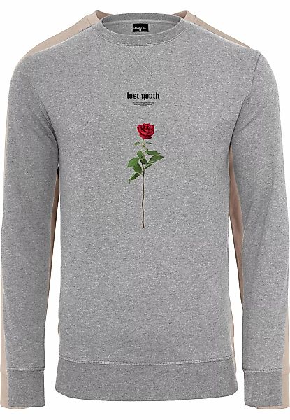 MisterTee Rundhalspullover "MisterTee Herren Lost Youth Rose Crewneck", (1 günstig online kaufen