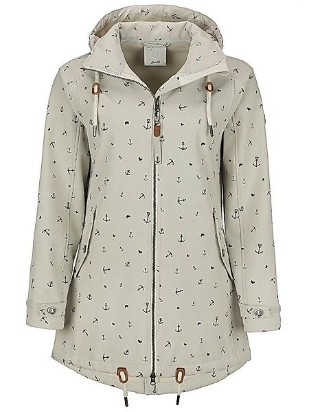 Dry Fashion Softshellmantel Damen Softshelljacke Plön Allover-Print Anker m günstig online kaufen