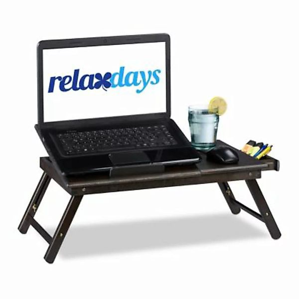 relaxdays Bambus Laptoptisch dunkelbraun günstig online kaufen