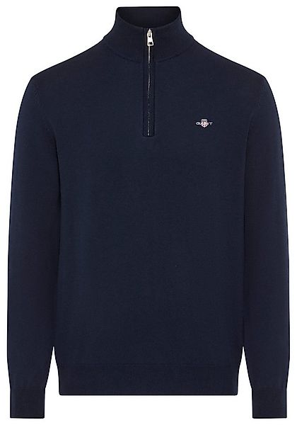 Gant Stehkragenpullover COTTON/WOLL HALF ZIP mit Rippstrick-Details, normal günstig online kaufen