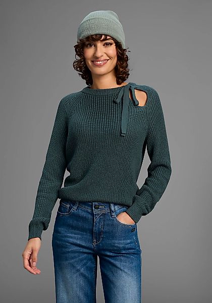 Laura Scott Strickpullover Übergangspullover mit Schleifendetail und Cut Ou günstig online kaufen