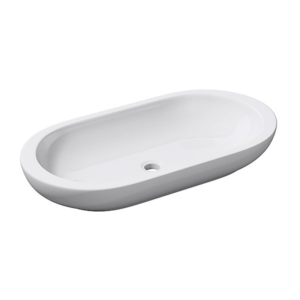doporro Waschbecken keramik Aufsatzwaschbecken Oval Waschtisch günstig online kaufen