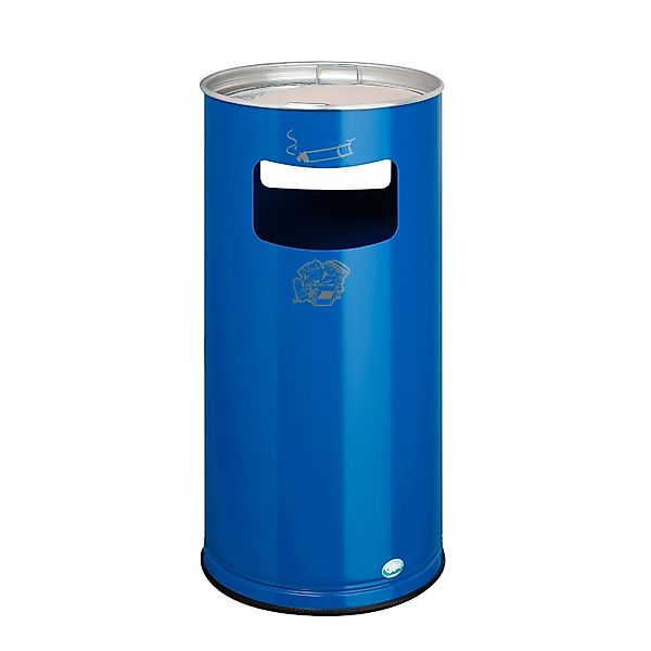 PROREGAL Klassischer Kombiascher Rund HxBxT 70 x 32 x 32 cm Verzinkter Stah günstig online kaufen