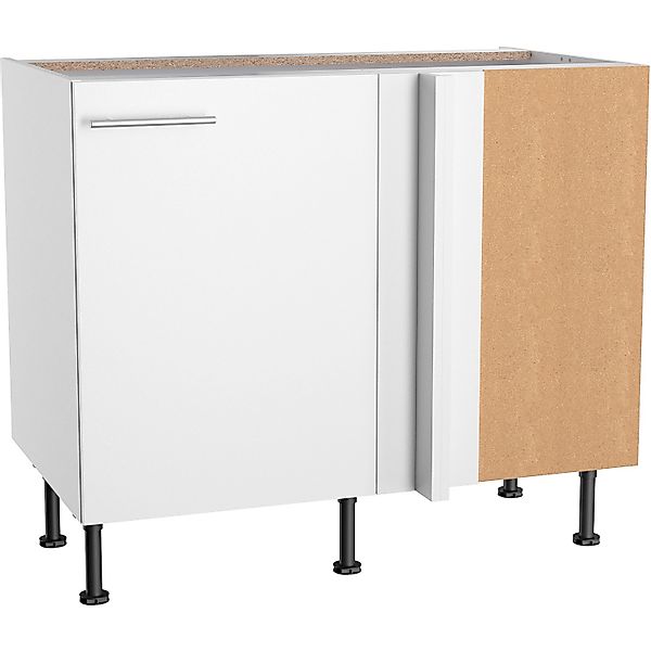 Optifit Küchen-Eck-Unterschrank Bengt932 100/65 x 87 x 58,4 cm Weiß günstig online kaufen