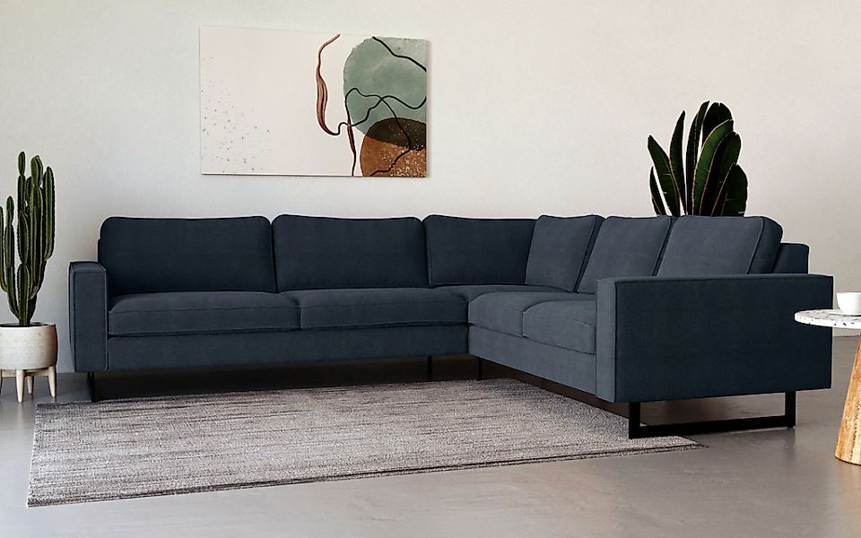 Places of Style Ecksofa "Pinto, 250/290 cm, langer Schenkel, XXL, Ottomane" günstig online kaufen