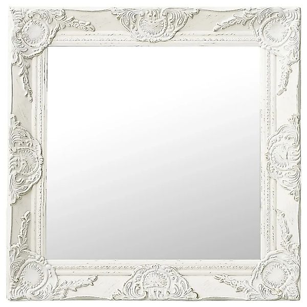 vidaXL Wandspiegel im Barock-Stil 50x50 cm Weiß 320312 günstig online kaufen