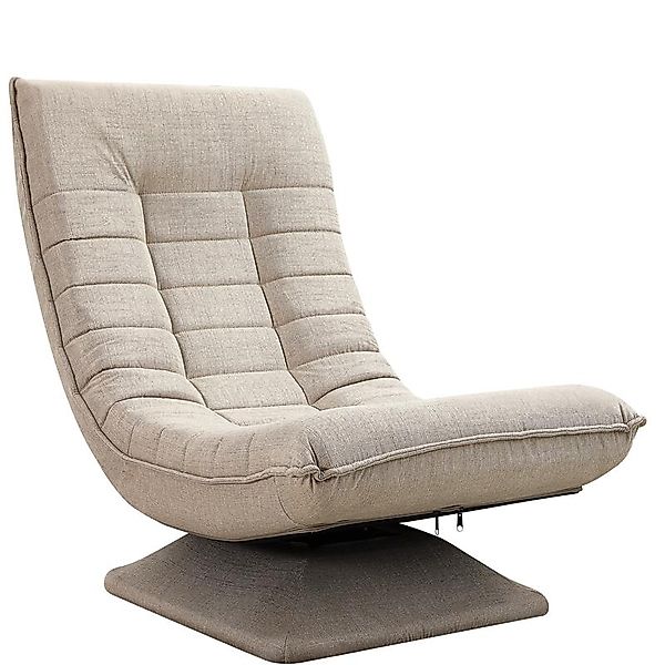 Sessel Aberdeen Creme Stoff 5fach verstellbar 360 Grad drehbar klappbar günstig online kaufen