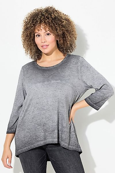 Ulla Popken Longshirt Shirt Zierfalten A-Linie günstig online kaufen