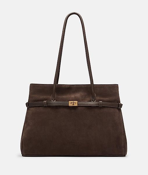 Liebeskind Berlin Schultertasche Satchel, Große Tasche aus weichem Veloursl günstig online kaufen