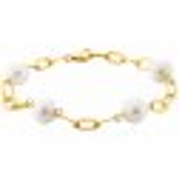 Armband 925/- Sterling Silber vergoldet 4 Perlen 19cm lang günstig online kaufen