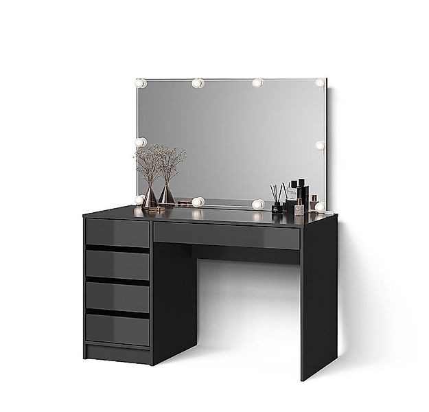 Livinity® Schminktisch Imola, Anthrazit, 120 cm mit LED Beleuchtung (1-St) günstig online kaufen