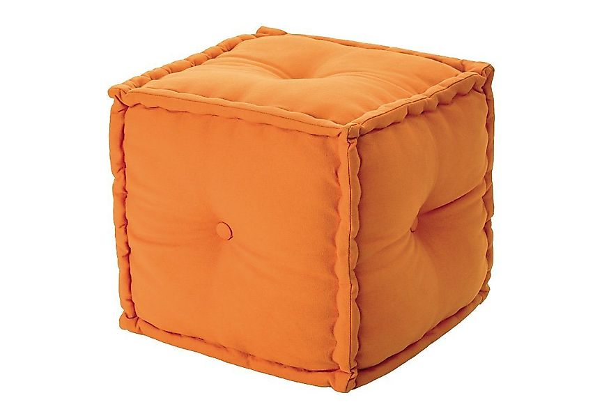 More2Home Sitzhocker Sitzhocker Samt eckig, orange günstig online kaufen
