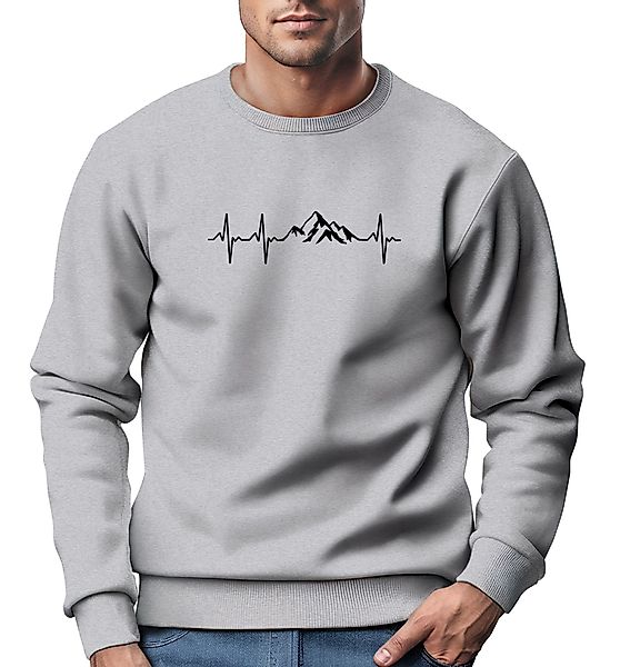 Neverless Sweatshirt Sweatshirt Herren Wandern Berge günstig online kaufen