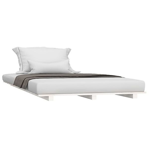 vidaXL Bett Massivholzbett Weiß 100x200 cm Kiefer günstig online kaufen