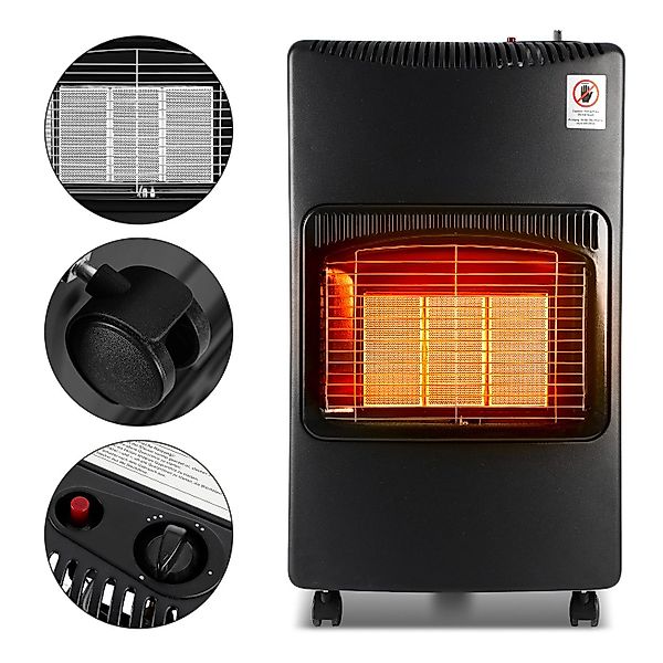 Clanmacy Heizstrahler Gasheizung 4200W Gasofen 3 günstig online kaufen