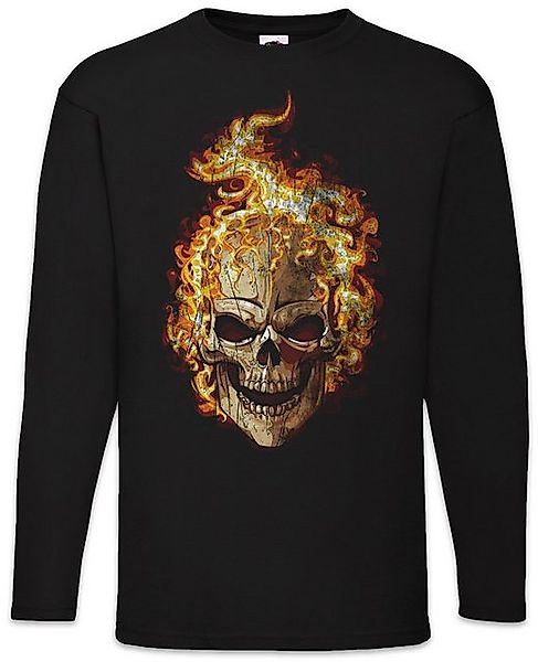 Urban Backwoods Langarmshirt Burning Skull II Langarm T-Shirt Brennender Sc günstig online kaufen