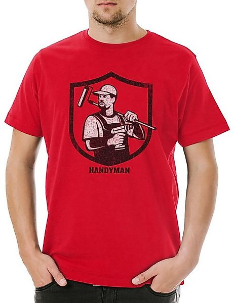 Urban Backwoods Print-Shirt Urban Backwoods Handyman IV Herren T-Shirt Rot günstig online kaufen