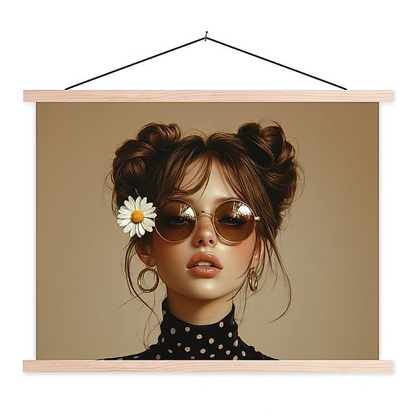 MuchoWow Poster Frau - Beige - günstig online kaufen