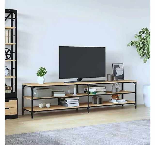 furnicato TV-Schrank Sonoma-Eiche 200x30x50 cm Holzwerkstoff und Metall günstig online kaufen