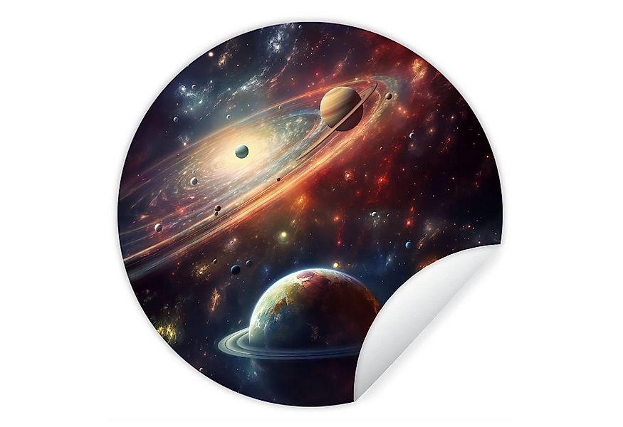 MuchoWow Wandsticker Weltraum - Planeten - Neon - Sterne (1 St), Wandtattoo günstig online kaufen