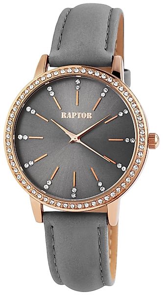 Raptor Quarzuhr Brilliance mit Echtlederband, 3 günstig online kaufen