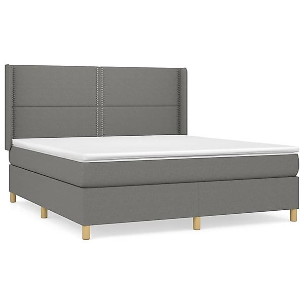 vidaXL Boxspringbett mit Matratze Dunkelgrau 180x200 cm Stoff1380120 günstig online kaufen