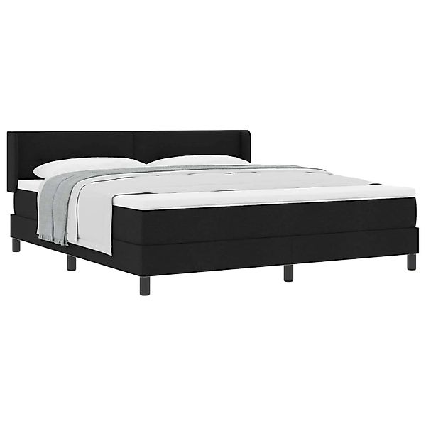 vidaXL Boxspringbett mit Matratze Schwarz 200 x 180 cm Polyester 3341120 günstig online kaufen