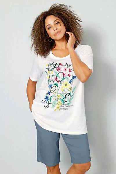 MIAMODA Rundhalsshirt T-Shirt Blumendruck Halbarm günstig online kaufen