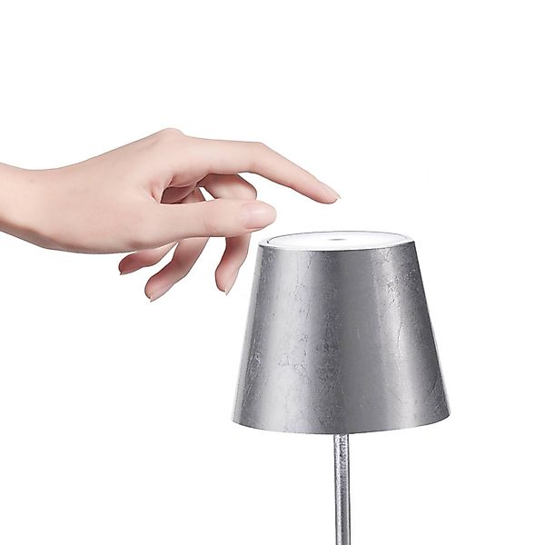 Zafferano Poldina mini Akkulampe innen silber günstig online kaufen
