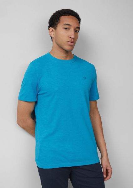 s.Oliver T-Shirt T-Shirt mit Flammgarnstruktur kurzarm, günstig online kaufen