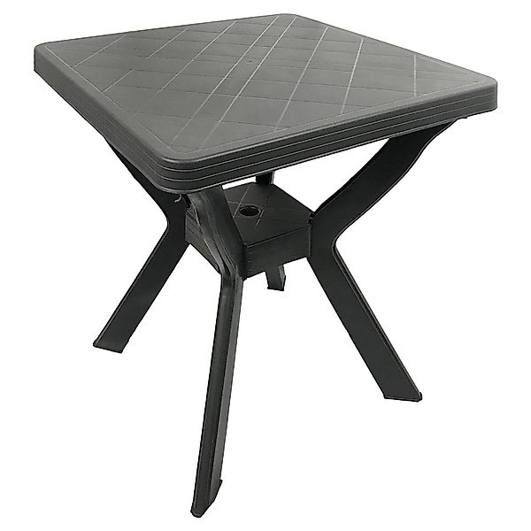 Mojawo Bistrotisch Kunststoff 70x70x72cm ANTHRAZIT ECKIG Balkontisch Garten günstig online kaufen