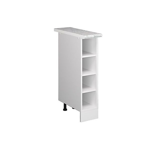 Vicco Küchenregal R-Line Offener Küchenschrank Weiß/Weiß 20 cm AP Marmor günstig online kaufen