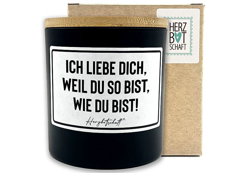 Herzbotschaft Duftkerze, (Ich liebe dich, weil du so bist, wie du bist!, or günstig online kaufen