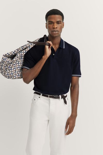 bugatti Poloshirt mit Kontraststreifen und Bruststickerei günstig online kaufen