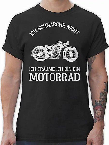 Shirtracer T-Shirt Ich schnarche nicht ich träume ich bin ein Motorrad Sprü günstig online kaufen