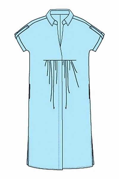Milano Italy Sommerkleid SHORTSLEEVE DRESS W COLLARAESLIT AT günstig online kaufen