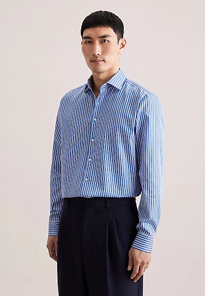 seidensticker Businesshemd "Schwarze Rose" Regular 1/1 Kentkragen Gestreift günstig online kaufen